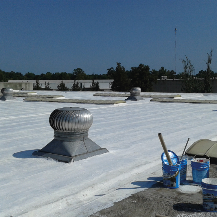 Aplicación de impermeabilizante en cubierta Royal Canin