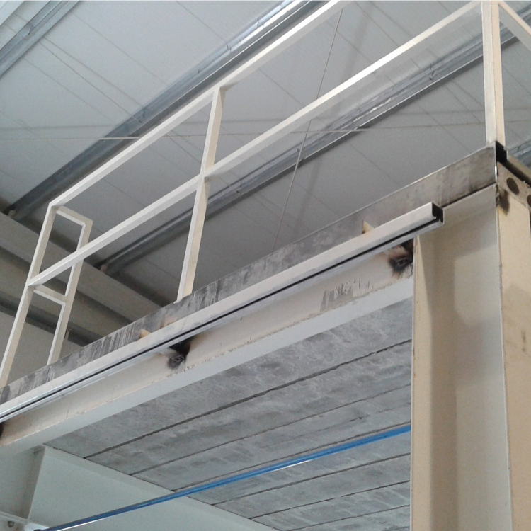 Sistema de losas pretensadas utilizado en la construcción del techo del depósito