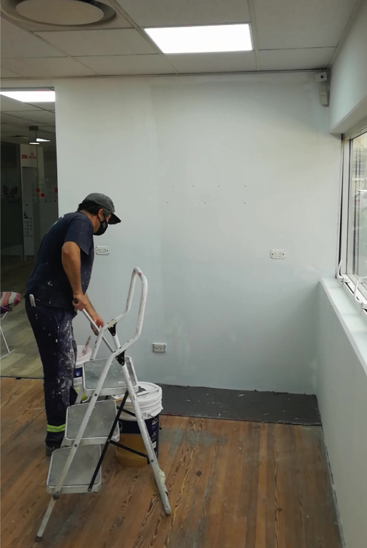 Instalación y reparaciones, aplicación de pintura